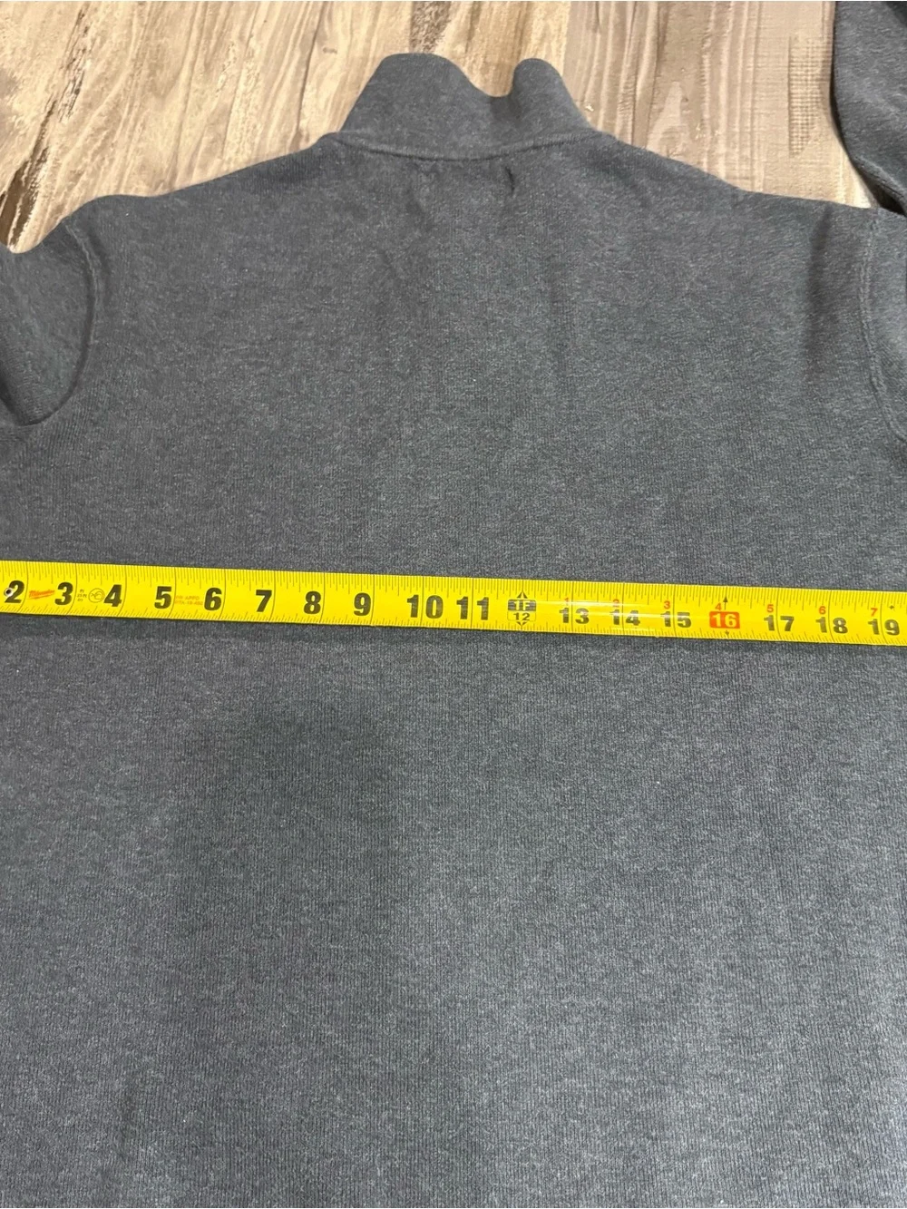 Polo Ralph Lauren quarter-zip cotton pullover charcoal gray SZ M